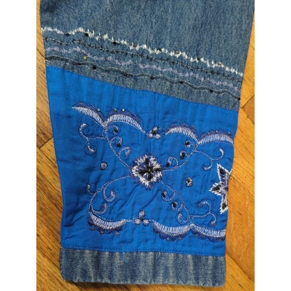 Vtg NWT Tantrums Blue Denim Jacket/Shirt LS Button Front Trim Women's Sz M New - Picture 5 of 11